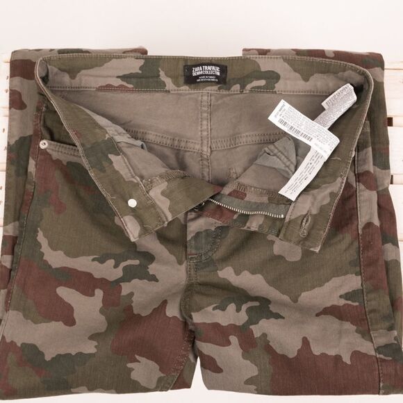 Zara Camouflage Skinny Pants Jeans US 6 EU 38 Camo - Picture 6 of 8